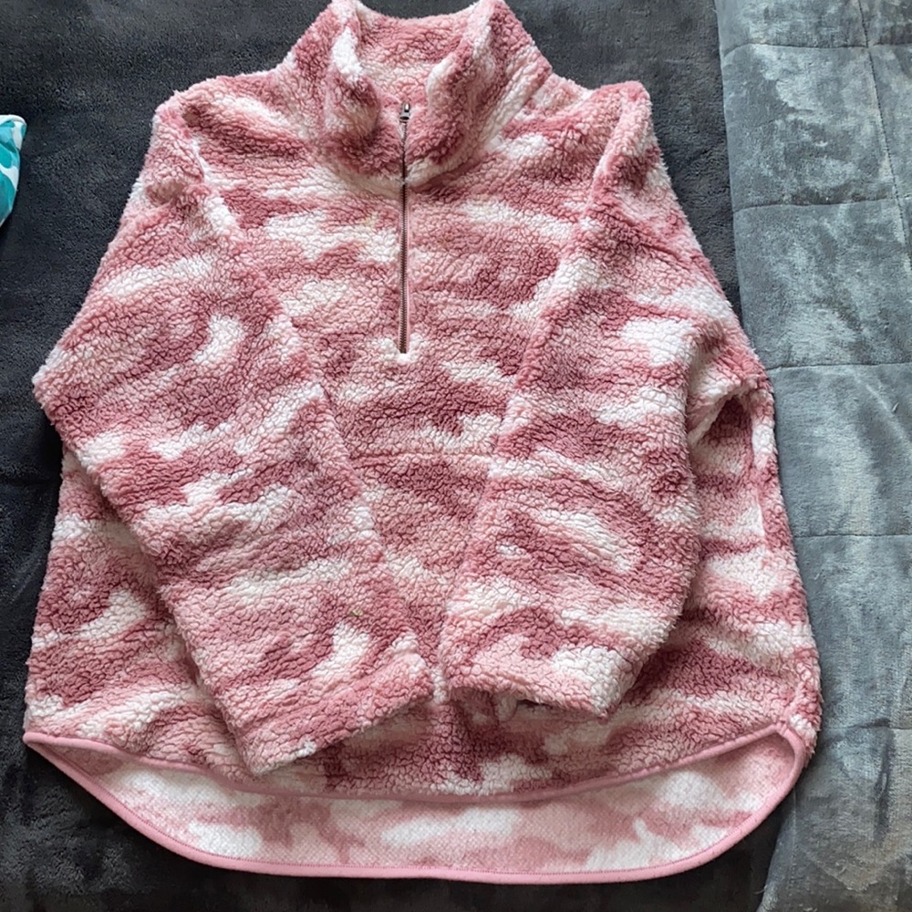 Pink Camo Pullover Sweater